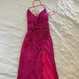 Sparkling Pink Sequin Gown